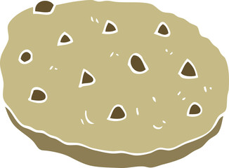 flat color illustration of cookie