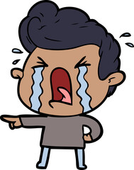 cartoon crying man
