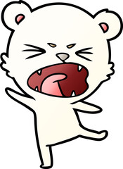 angry cartoon polar bear