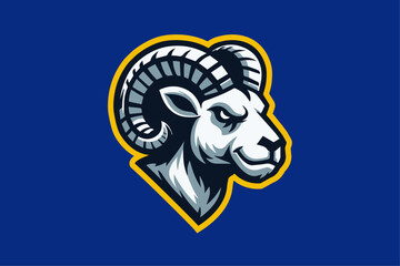 Powerful Vector Ram Mascot Logo - Ideal for Sports Teams, Athletic Branding & School Spirit Enhancement