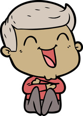 cartoon man laughing