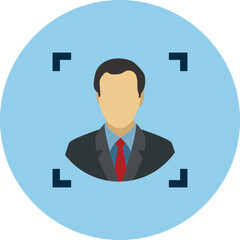 business person icon with background