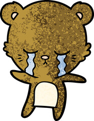 crying bear cartoon chraracter