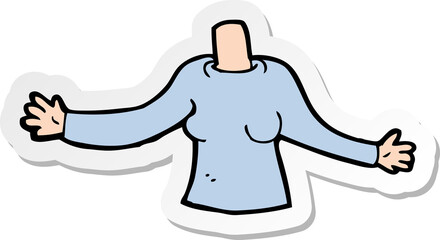 Obraz premium sticker of a cartoon body