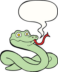cartoon snake with speech bubble