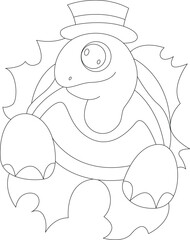 Turtle Hat Animal Vector Graphic Art Illustration