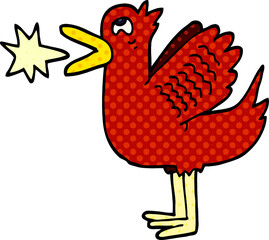 cartoon doodle quacking duck