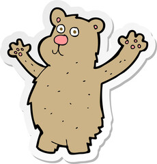 sticker of a cartoon funny bear