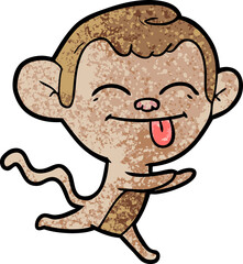 funny cartoon monkey running