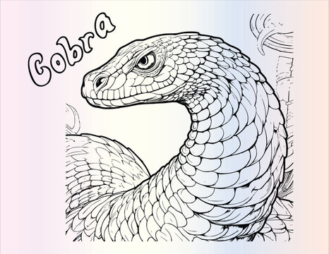 Cobra Coloring Page For Kids