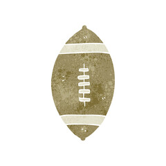 freehand retro cartoon football