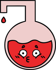 cute cartoon of a science experiment