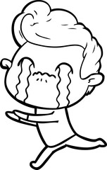 cartoon man crying