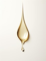 Macro photo of cosmetic oil, a drop of beauty product close up photo