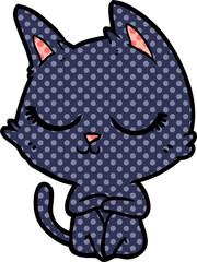 calm cartoon cat