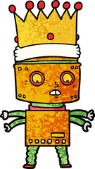 cartoon robot king