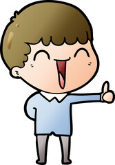 cartoon happy man