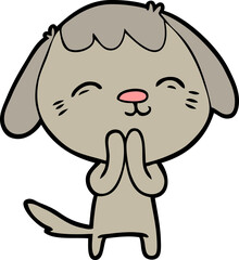 happy cartoon dog