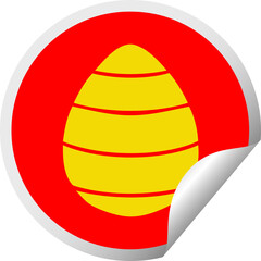 circular peeling sticker quirky cartoon easter egg