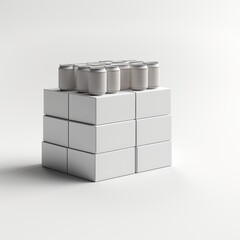 Obraz premium Mockup of packaging cans