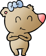 female bear cartoon