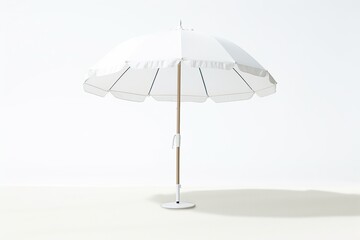 Mockup of a beach umbrella on a white background