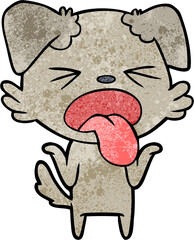 cartoon disgusted dog shrugging shoulders
