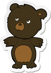 sticker of a cartoon funny teddy bear
