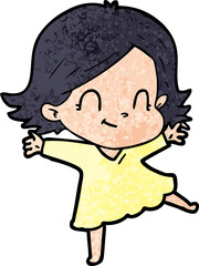 cartoon friendly girl
