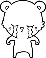 crying cartoon bear
