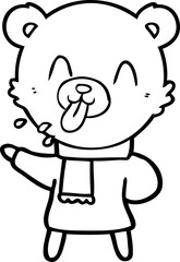 rude cartoon bear