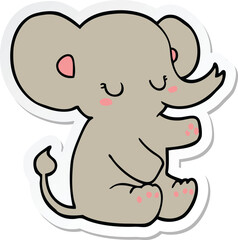 sticker of a cartoon elephant