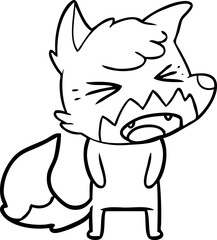 angry cartoon fox