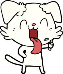 cartoon panting dog