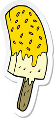 sticker of a cartoon ice cream lolly