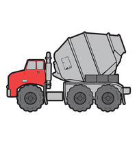 Fototapeta premium Concrete Mixer Vector