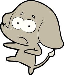 cartoon unsure elephant