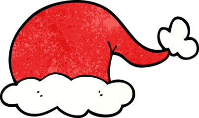 cartoon doodle santa hat