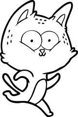 cartoon cat running