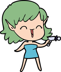 cartoon elf girl