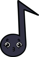 cute cartoon of a musical note
