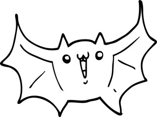 cartoon happy vampire bat