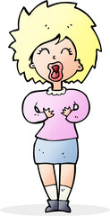 cartoon screaming woman