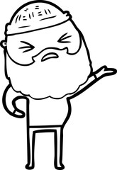 cartoon man with beard