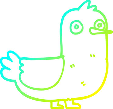 recommend clip art: cold gradient line drawing of a cartoon seagull