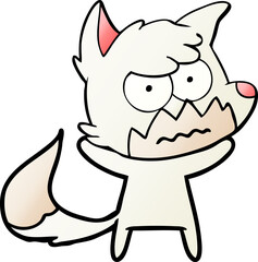 cartoon annoyed fox
