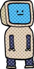 comic book style cartoon funny robot