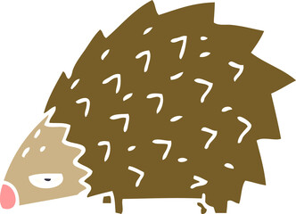 cartoon doodle angry hedgehog © lineartestpilot
