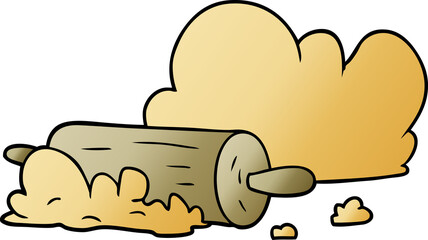 cartoon rolling pin and dough
