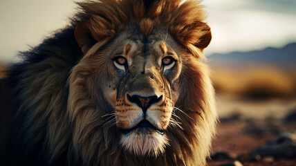 close up of lion face || close up of lion || Lion